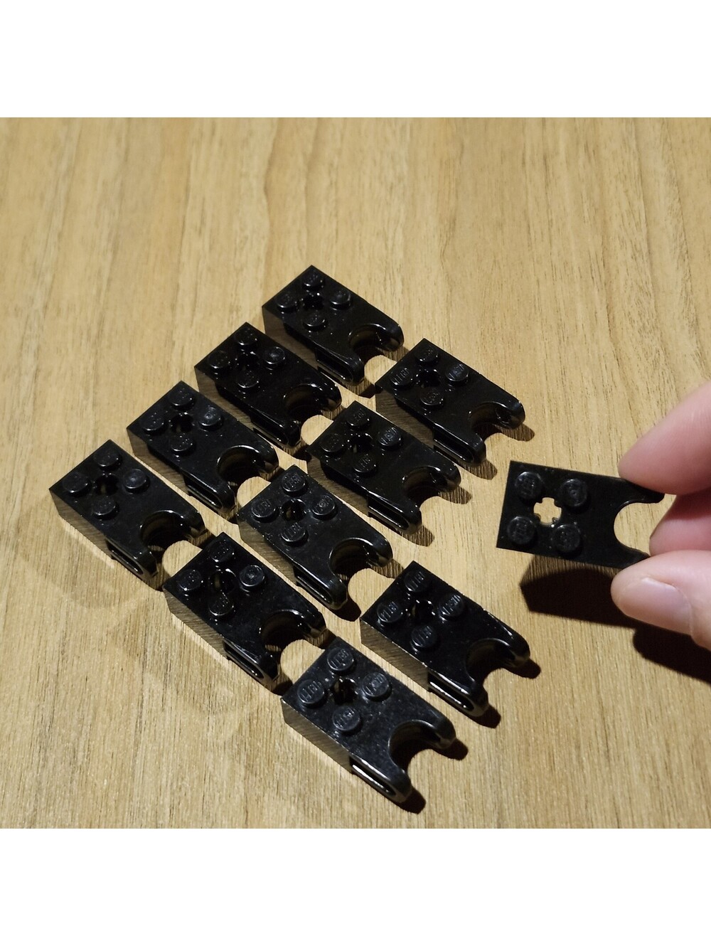 LEGO Parts - Black Technic Brick 2 x 2 Ball Socket Axle Hole - No 92013 - QTY 10